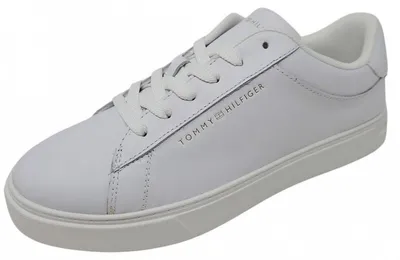 Produktbild von Tommy Hilfiger Essential Court Damenschuhe sportlicher Schnürer Weiß, Schuhgröße:42 EU