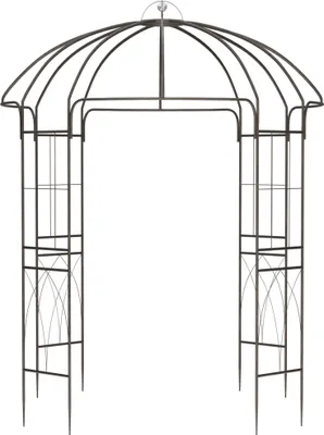 Produktbild von CLP Gartenpavillon wetterfest Keira, Rosenbogen mit Rankhilfe, 270x200 cm, Stahlgestell pulverbeschichtet, stabil & dekorativ für Terrasse bronze