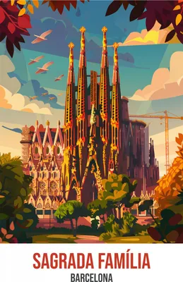 Zdjęcie produktu dla Plakat, wymiary 61x91,5 cm, przedstawiający Sagrada Família
