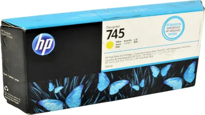 Produktbild von HP 745 DesignJet Druckerpatrone Gelb, 300 ml, HP DesignJet Z2600 PostScript-Drucker, HP DesignJet Z5600 PostScript-Drucker, Thermal Inkjet, Gelb, Singapur, 283 mm, 41 mm