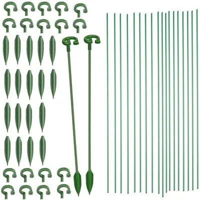 Produktbild von Pflanzenstützen 27 cm, Set mit 20 Stück, Kunststoff, grün