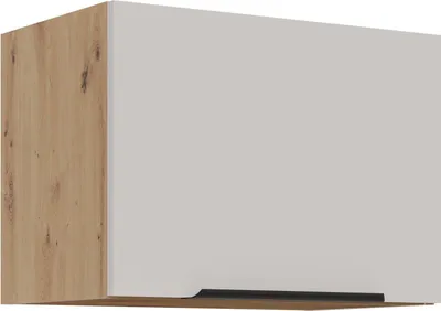 Produktbild von Küchen Kurzhängeschrank 50 cm SOLANO Kaschmir beige matt + Eiche Artisan matt Küchenzeile Küchenblock Küche Einbauküche
