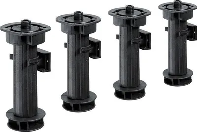 Image de Lot de 4 pieds plastique à visser, H.150 mm