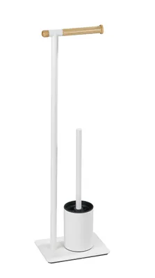 Produktbild von WENKO Stand WC Garnitur Macao Toiletten Bürsten Papier Klo Ersatz Rollen Halter