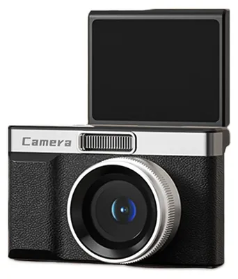 Image de INF Appareil Photo Numérique Rétro Double Objectif 32 Go TF Carte, Rose Le noir
