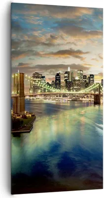 Produktbild von Bild auf Leinwand - Leinwandbild - Amerika Architektur New York - 65x120cm - Wand Bild - Wanddeko - Leinwanddruck - Bilder - Kunstdruck - Wanddekoration - Leinwand bilder - Wandkunst - PA65x120-0226