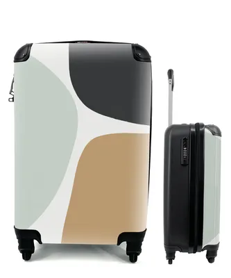 Produktbild von MuchoWow® Koffer Handgepäck Trolley Rollkoffer Kleine Reisekoffer mit 4 Rollen - Pastell - Minimalismus - Gestaltung - Cabin Size < 55x40x23 cm & 55x40x20 cm - Fotokoffer - Kabinenkoffer - Boardgepäck - Reise-Box - Reisekoffer - Reisegepäck - Koffer mit Bild - Trolley für Kinder