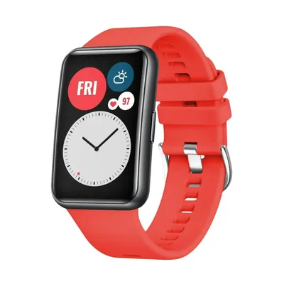 Obrázek produktu pro Silikonový řemínek FIXED Silicone Strap pro Huawei Watch FIT – Červená