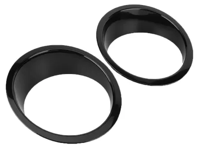 Image de Jeu de 2 caches pour phares avant de voiture, adaptés à la Jeep Wrangler 2007-2017, noir
