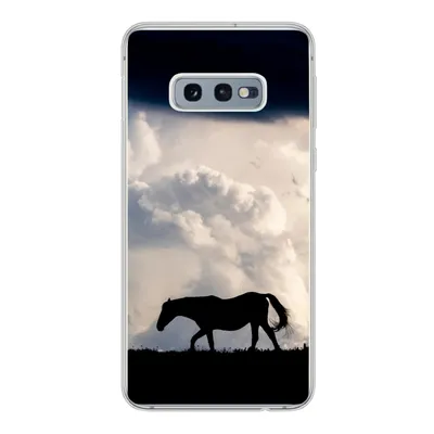 Produktbild von MuchoWow® Handyhülle Schutzhülle Hülle für Samsung Galaxy S10e Pferd - Wolken - Schatten Silikon Softcase Handy Hülle - Handy