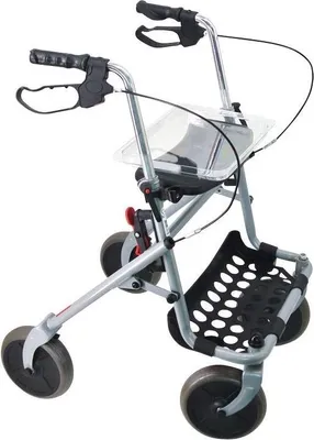 Immagine prodotto di Rollator Regolabile in Altezza con Cestino e Vassoio in Acciaio
