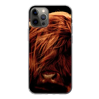 Produktbild von MuchoWow® Handyhülle Schutzhülle Hülle für iPhone 13 Pro Schottischer Highlander - Kuh - Hörner - Porträt - Tiere Silikon Softcase Handy Hülle - Handy-Tasche