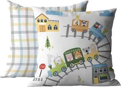 Produktbild von Kissenbezug, Kinderkissenbezug, Baumwolle 40x40 psba0060a Züge
