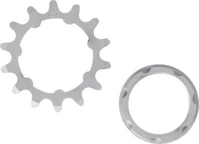 Produktbild von XLC Single Speed Ritzel 1/8",14 Zähne mit Träger matt verchromt.