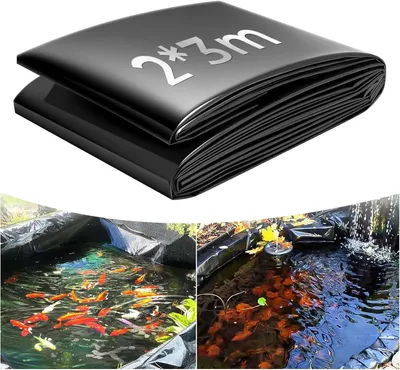 Produktbild von Brunnen 2 x 3 m Teichfolie, Teichfolie, 0,2 mm dick, Teichfolie für Fischteich, Wasserfall, Teichfolie, Teichtuch für Gartenteich, Teichkastenbrunnen