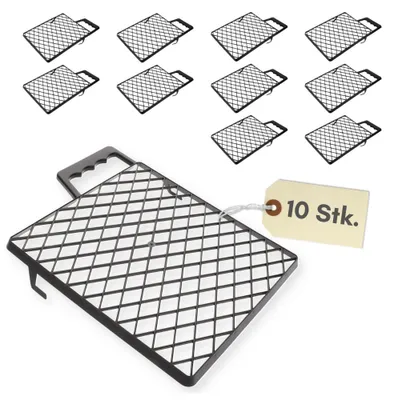 Produktbild von 10 x Abstreifgitter Farbgitter für Wandfarbe Streichen Zubehör Maler Malergitter Farbabstreifer Abtropfgitter Malerzubehör Farbrollabstreifer Kunststoff 26 x 28cm