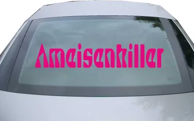 Produktbild von Indigos UG - Aufkleber Heckscheibe & Motorklappe DE2127 - pink - 600x114 mm - Ameisenkiller - Auto Scheiben Fenster Heckklappe Tuning Racing JDM - Die cut