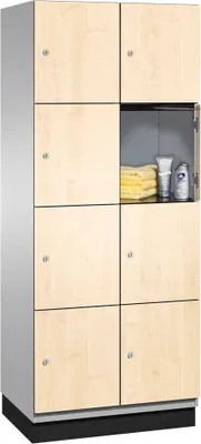 Produktbild von CP Spind Cambio lichtgrau, birke 45101-22/4500-700/45222-730, 4 Schließfächer 80,0 x 52,5 x 198,0 cm