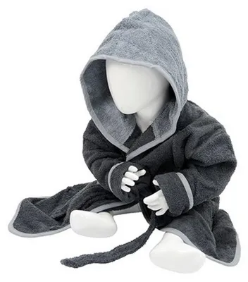 Image de ARTG - Robe de chambre « Babiezz » pour bébé LT5579 (68 cm x 74 cm) (graphite/anthracite)