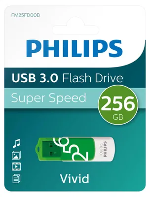 Image de Philips Clé USB 3.0, 256 Go, Vivid Edition. Couleur : vert