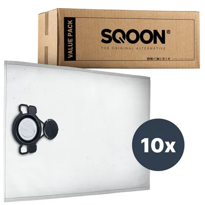 Produktbild von SQOON Staubsaugerbeutel 10 Stück + Filter für Kärcher Staubsauger WD4, WD5, WD6 | KFI 487 | Nilfisk, Makita, Bosch AdvancedVac 20