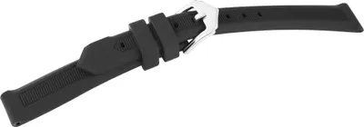 Produktbild von Silikon-Uhrenarmband, schwarz, Dornschließe, 12 mm - 28 mm
