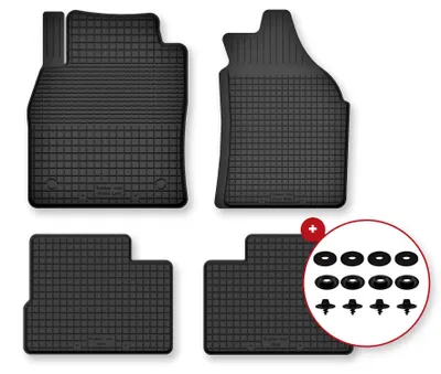 Zdjęcie produktu dla Dywaniki gumowe do Nissan Micra K13 2010-2016 (hatchback) – 4 szt., czarne, dobierane – Wielganizator Semi-Universal