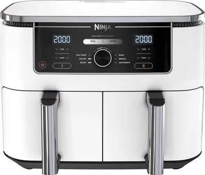 Produktbild von Ninja AF400EUWH Foodi Dual Heißluftfritteuse weiß, 2470 Watt Leistung