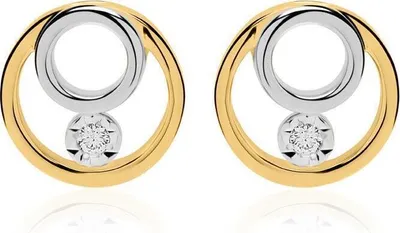 Produktbild von Kreisohrstecker für Damen von Unique aus 585er Gold mit Brillanten