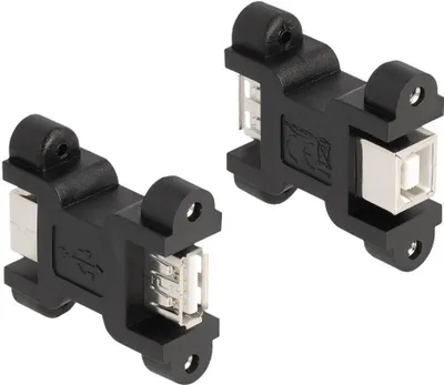 Obrázek produktu pro DELOCK Adapter USB2 Typ A Bu /Typ B Bu mit Schraubanschluss
