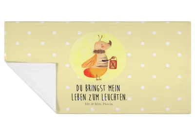Produktbild von Mr. & Mrs. Panda Handtuch Glühwürmchen - Gelb Pastell - Geschenk, Flauschtuch, Liebe, Frotteehandtuch, Lieblingsmensch, gesichtshandtuch, Liebesspruch, Lustige Sprüche