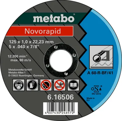 Image de Meules de tronçonnage Novorapid 125x1,0x22,23 acier