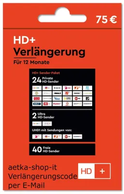 Image de Prolongation de l'abonnement HD+ pour 12 mois