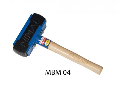 Produktbild von MIMAL MBM04 Pflasterhammer – rückschlagfreier Gummihammer 3,2 kg mit 60-mm-Vierkantkopf