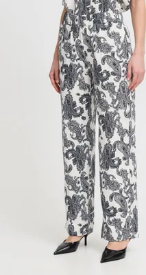 Image de b.young BYHAISLEY Pantalon pour femmes Pantalon en tissu à motifs avec poches latérales Coupe classique