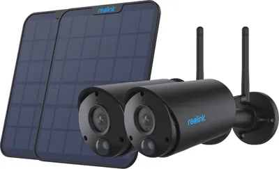 Produktbild von Reolink 2x B320-B Battery-WiFi + 2x Solarpanel schwarz