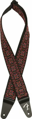 Zdjęcie produktu dla Fender Pasadena Woven Strap Lattice Red Tekstylne gitarowe pasy
