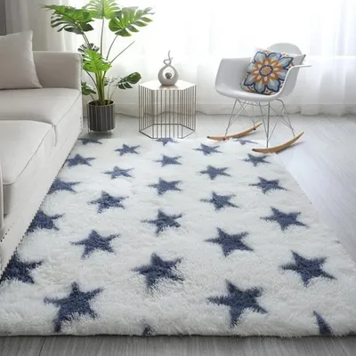 Produktbild von Flauschiger Wohnzimmerteppich 160 x 230 cm Stern