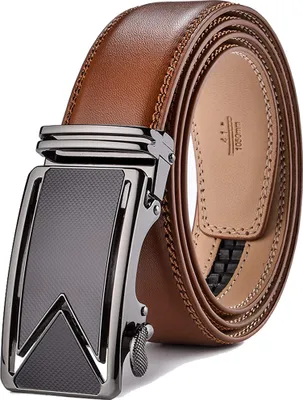 Produktbild von Nelbons Herren Gürtel Ratsche Automatik Gürtel für Männer 35mm 1 3/8" Breit Ledergürtel