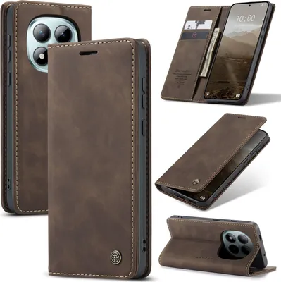 Obrázek produktu pro Pouzdro pro Xiaomi Redmi Note 15 Pro+ 5G, RetroPolyuretanKožené Pouzdro s Funkcí Stojánku bronz