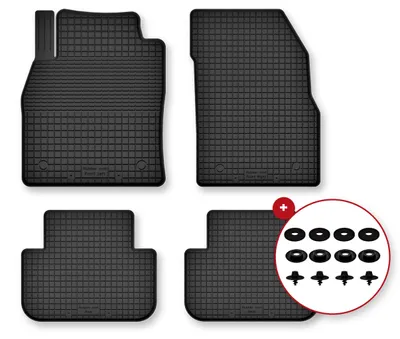 Immagine prodotto di Tappetini gomma vasca per Volvo XC90 II 2015- Set 4 pezzi con clip