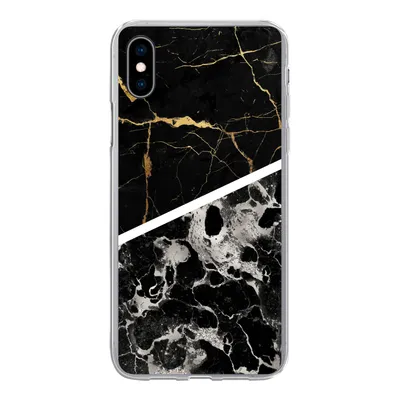 Produktbild von MuchoWow® Handyhülle Schutzhülle Hülle für iPhone Xs Marmor - Gold - Luxus Silikon Softcase Handy Hülle - Handytasche