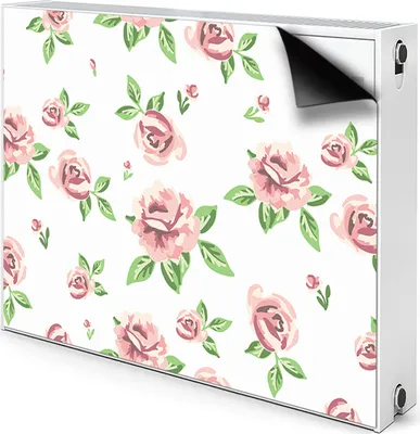 Produktbild von Magnet Radiator Magnet Mat Heizkörperverkleidung Heizkörper-Abdeckung Heizung 110x60 cm  - Pastell, Blumen