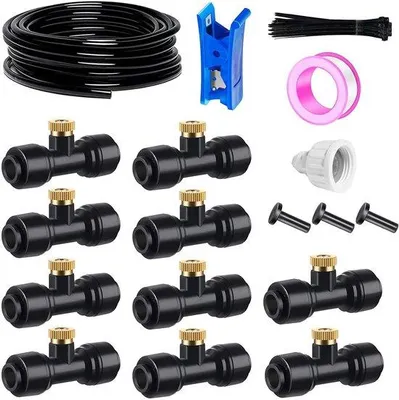 Immagine prodotto di Sistema di irrigazione da giardino, 10 ugelli, ottone, terrazza