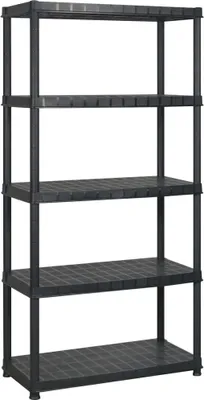 Produktbild von vidaXL Lagerregal mit 5 Böden Schwarz 183x45,7x185 cm Kunststoff