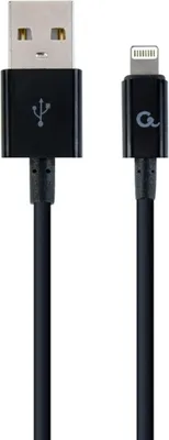 Produktbild von gembird 8-poliges Lightning Lade- und Datenkabel, 1 m, schw