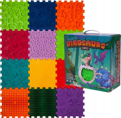 Produktbild von Massagematte Ortek «Dinosaurier Puzzle» 12 Elemente