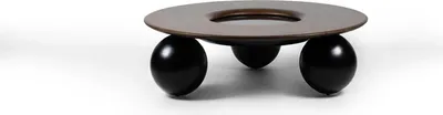 Produktbild von Luxus Braun Rund Couchtisch Wohnzimmer Design Möbel Modern Einrichtung