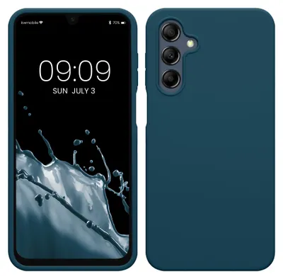 Produktbild von kwmobile Handyhülle für Samsung Galaxy A16 5G Hülle - Case Silikon - Kabelloses Laden - Schutzhülle Cover in Petrol matt
