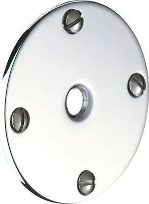 Imagen del producto de Delabie Wandros. Válvula de pared, diámetro 80 mm, con 4 conexiones para TEMPOMIX y TEMPOSOFT, montaje en pared.